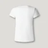T-shirt a costine con logo ricamato