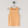 T-shirt a costine con stampa del logo T-shirt a costine con stampa del logo
