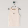 T-shirt a costine con stampa del logo T-shirt a costine con stampa del logo