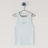T-shirt a costine con stampa del logo T-shirt a costine con stampa del logo