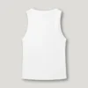 T-shirt a costine con stampa del logo T-shirt a costine con stampa del logo