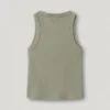 T-shirt a costine con stampa del logo T-shirt a costine con stampa del logo