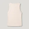 T-shirt a costine con stampa del logo T-shirt a costine con stampa del logo