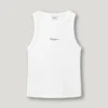 T-shirt a costine con stampa del logo T-shirt a costine con stampa del logo