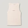 T-shirt a costine con stampa del logo T-shirt a costine con stampa del logo