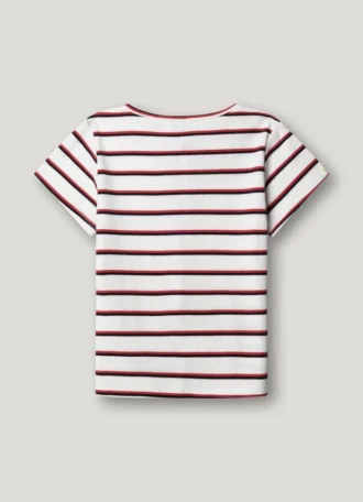 T-shirt a righe a costine