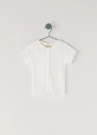 T-shirt a righe con bottoni