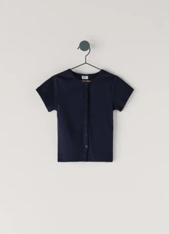 T-shirt a righe con bottoni