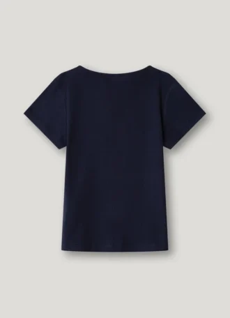 T-shirt a righe con bottoni