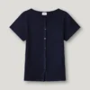 T-shirt a righe con bottoni T-shirt a righe con bottoni
