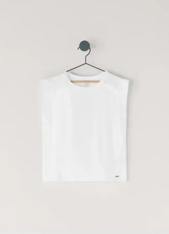 T-shirt con dettagli a frange