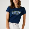 T-shirt con logo floreale stampato T-shirt con logo floreale stampato