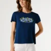T-shirt con logo floreale stampato T-shirt con logo floreale stampato