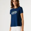 T-shirt con logo floreale stampato T-shirt con logo floreale stampato