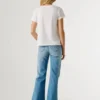 T-shirt con logo floreale stampato T-shirt con logo floreale stampato
