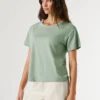 T-shirt con logo in strass