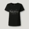 T-shirt con logo in strass T-shirt con logo in strass