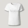 T-shirt con logo in strass