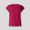 T-shirt con scollo a V e dettagli traforati