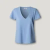 T-shirt con scollo a V e logo ricamato T-shirt con scollo a V e logo ricamato