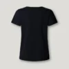 T-shirt con scollo a V e logo ricamato T-shirt con scollo a V e logo ricamato