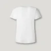 T-shirt con scollo a V e logo ricamato T-shirt con scollo a V e logo ricamato