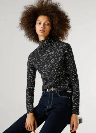T-shirt con stampa a pois