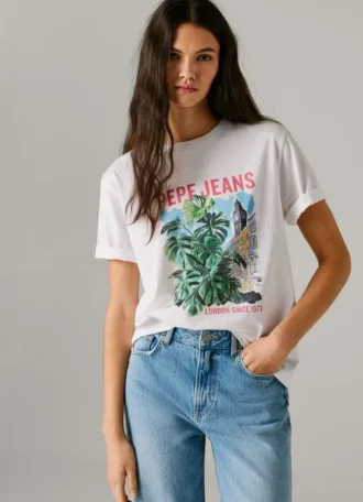 T-shirt con stampa artistica