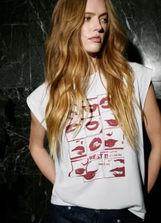 T-shirt con stampa artistica