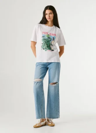 T-shirt con stampa artistica