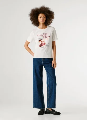 T-shirt con stampa artistica