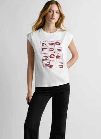 T-shirt con stampa artistica