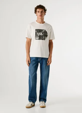T-shirt con stampa fotografica e vestibilità regolare