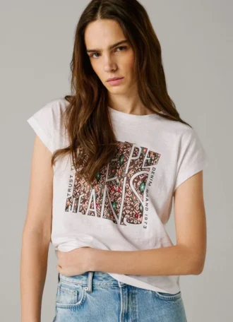 T-shirt con stampa logo