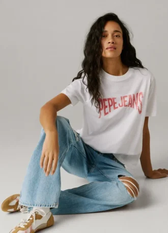 T-shirt con stampa logo