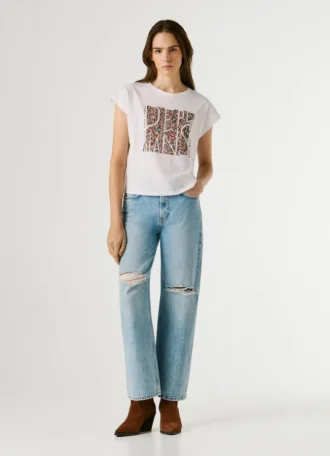 T-shirt con stampa logo