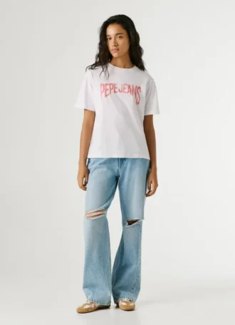 T-shirt con stampa logo