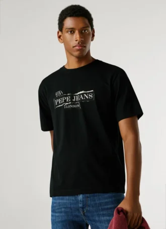 T-shirt con stampa logo e vestibilità regolare