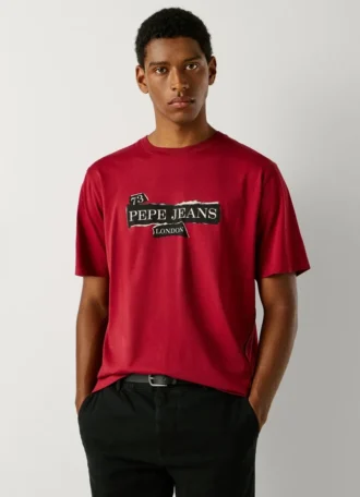T-shirt con stampa logo e vestibilità regolare