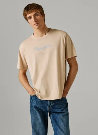 T-shirt con stampa logo e vestibilità regolare T-shirt con stampa logo e vestibilità regolare