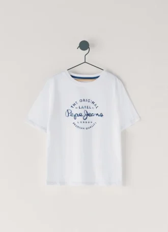 T-shirt con stampa logo e vestibilità regolare