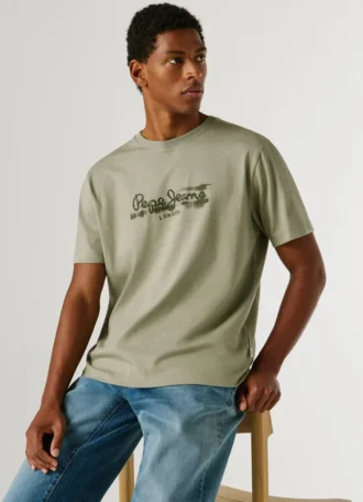 T-shirt con stampa logo e vestibilità regolare