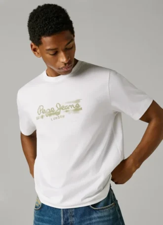 T-shirt con stampa logo e vestibilità regolare