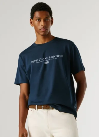 T-shirt con stampa logo e vestibilità regolare