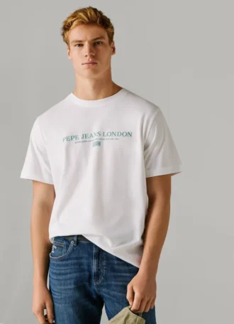 T-shirt con stampa logo e vestibilità regolare