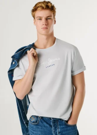 T-shirt con stampa logo e vestibilità regolare