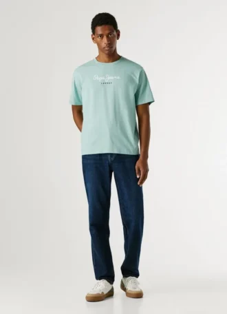 T-shirt con stampa logo e vestibilità regolare T-shirt con stampa logo e vestibilità regolare