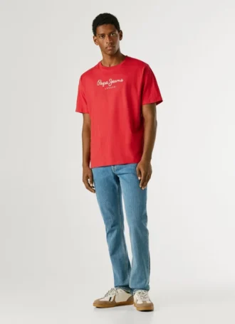 T-shirt con stampa logo e vestibilità regolare