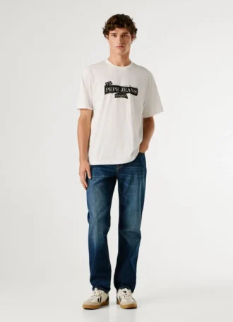 T-shirt con stampa logo e vestibilità regolare