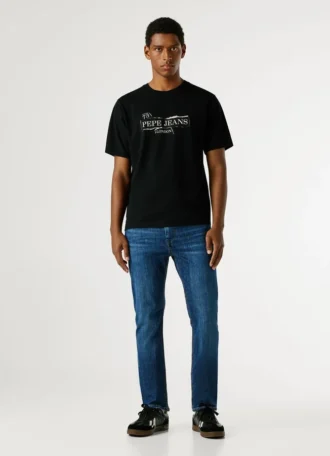 T-shirt con stampa logo e vestibilità regolare